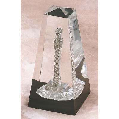 Lucite Obelisk Embedment (2 3/4"x2 3/4"x4 1/2")