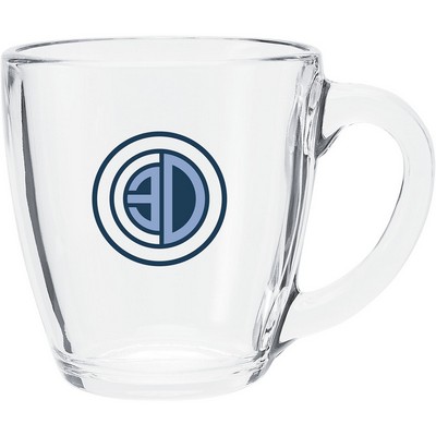 16 oz Tapered Glass Mug (Clear)