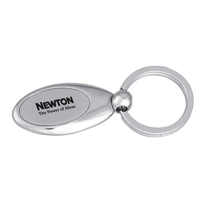 Oval Nickel Plated Keychain