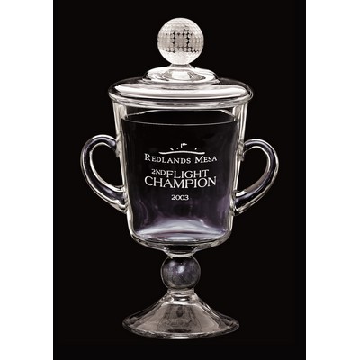 12" Cup Ranier Golf Award w/Golf Ball Topper