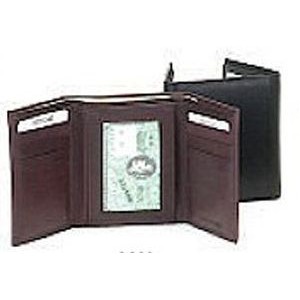 Cow Calf Leather Tri-Fold Wallet