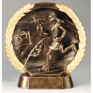 High Relief Female Track Award - 7 1/2"