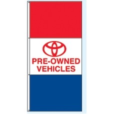 Single Faced Authorized Dealer Drape Flags (Toyota® Pre-Owned Vehicles)