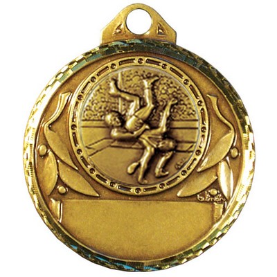 Stock Diamond Struck 2" Medal- Wresting