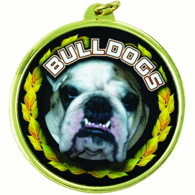 2 ¼" TM Series Academic Medal w/Bulldog Mascot Mylar Insert
