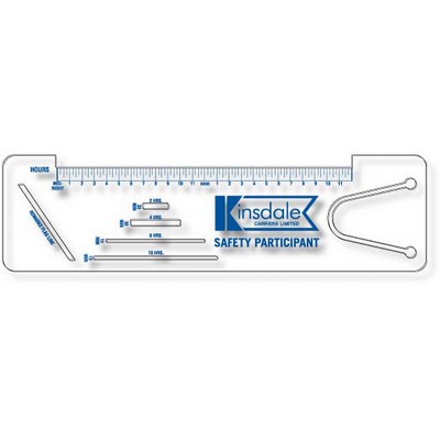 .020 Clear Plastic Logbook Ruler, Stock Shape LBR12 (2.25"x8.125"), Spot Color