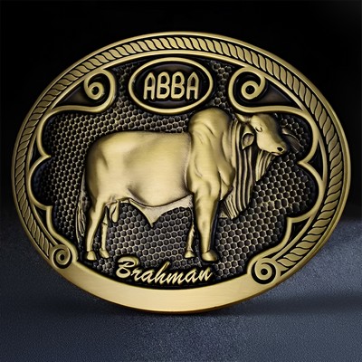 Belt Buckle, Pewter Finish Standard (3"x4" Oval)