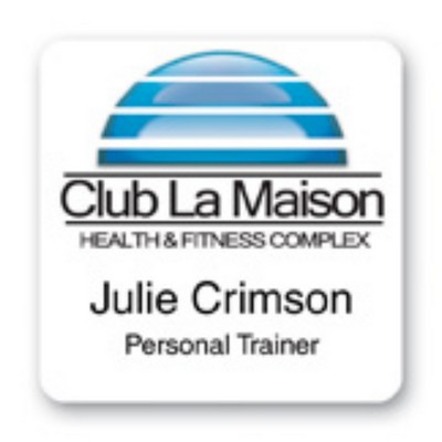 Full Color Name Badge w/ Personalization (2"X2") Square