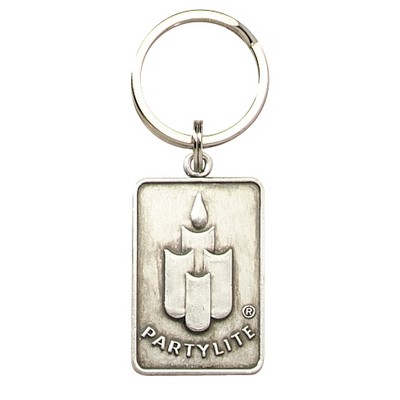 Economical Cast Zinc Alloy Key Tag (1-3/4" x 3mm thick)