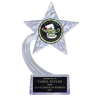 7 ¼" Clear Acrylic Star Trophy