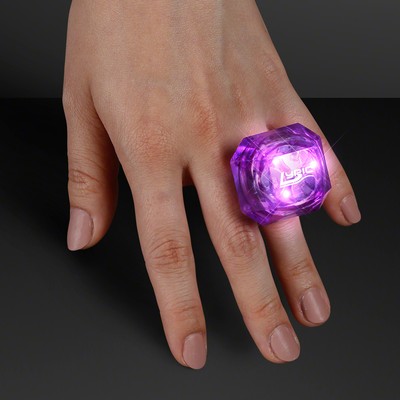 Huge Purple Gem Lighted Rings - PRINTED