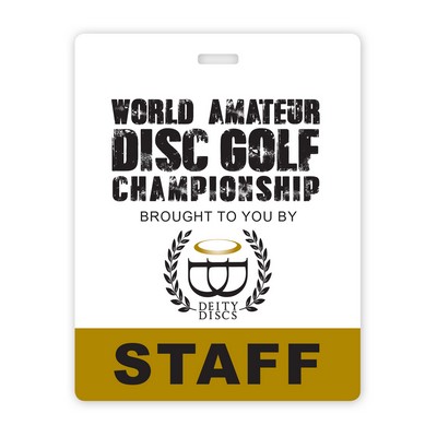 USA Made Laminated Paper Event Badge – 20mil Budget-Friendly (3.5"x4.5") Rectangle