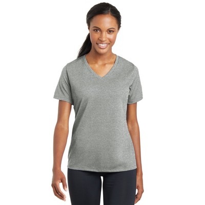 Sport-TekÃƒâ€šÃ‚Â® Ladies' PosiChargeÃƒâ€šÃ‚Â® RacerMeshÃƒâ€šÃ‚Â® V-Neck Tee