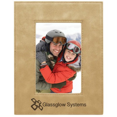Light Brown Leatherette Frame (4" x 6")