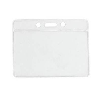 Horizontal Top Load Color Bar Badge Holder - Clear (3.85"x2.68")