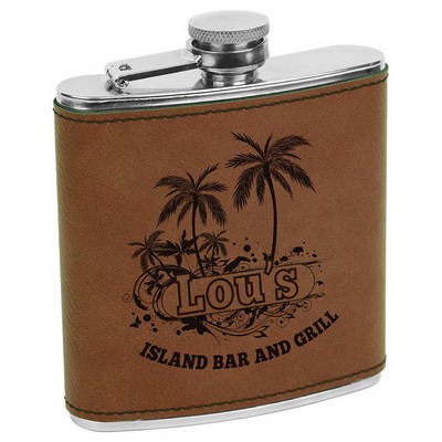 6 oz. Leatherette Stainless Steel Flask