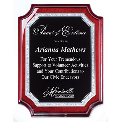 Rosewood Plaque with Notched Corners, 8x10"