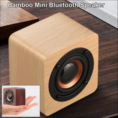 Amazing Sound Bamboo Mini Bluetooth Speaker - Light Wood No Extra Tariff