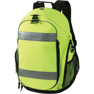 High Visibility Backpack, Lime, Hard Hat Compartment