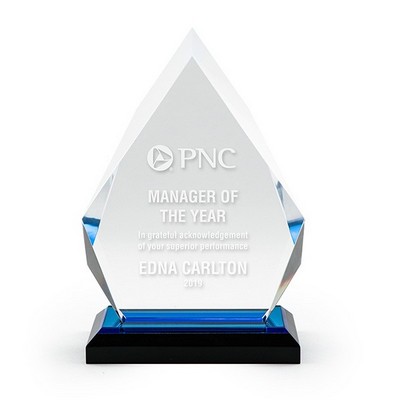 8¾" Tall Blue Diamond Acrylic Award