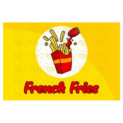 French Fries Pre Printed Wall mural 36" x 24" - Yellow