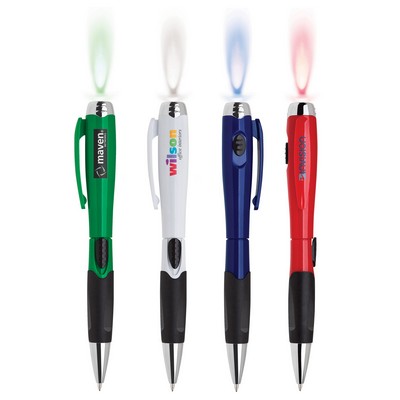 Delight-44 Retractable Flashlight Pen