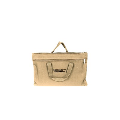 Cotton Canvas Document Bag - Natural
