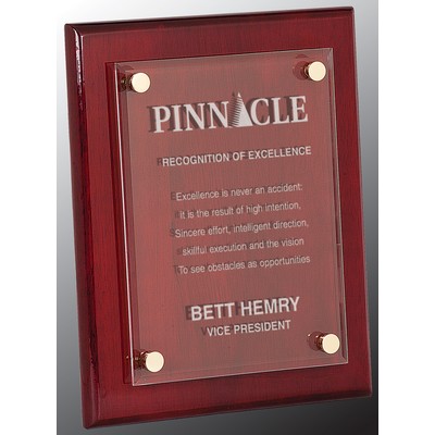 8" x 10" Rosewood Piano Finish Floating Acrylic Plaque