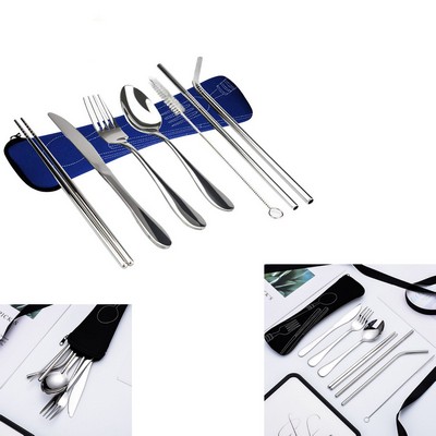 7 Piece Stainless Steel Flatware Set w/Case