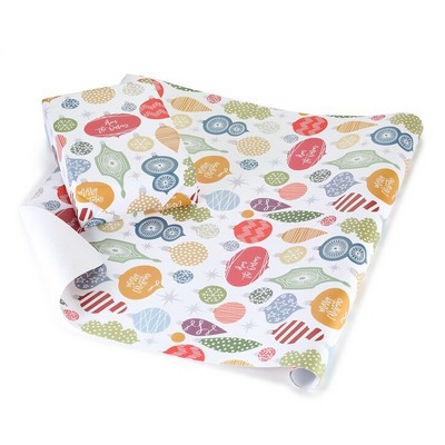 Retro Ornaments Personalized Wrapping Paper Roll