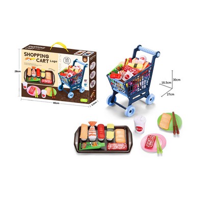 Kids Shopping Cart Play Food Toys