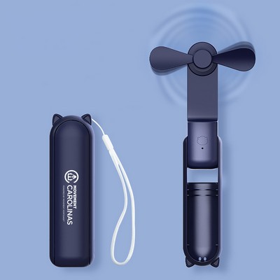 1500mAh Handheld Small Pocket Fan , Combined with fan + Power bank function