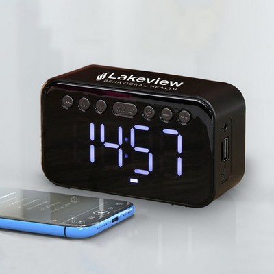 Desktop Alarm Clock Wireless Bluetooth Speaker