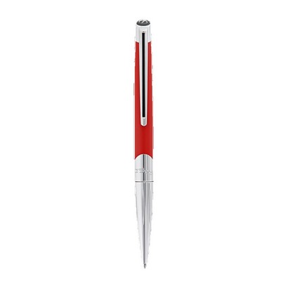 Luxury Line S.T. Dupont Defi Millennium Matte Red & Silver Ball Point