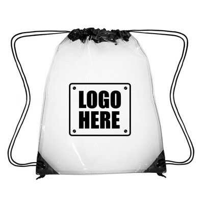 Clear Vinyl Stadium Drawstring Bag