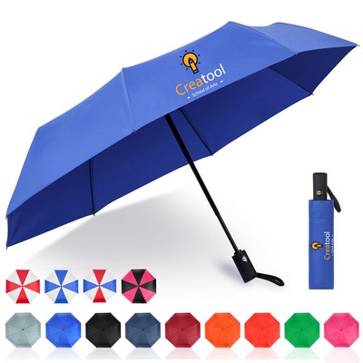 42'' Arc Auto Open+Close Telescopic Folding Umbrella (Full Color)