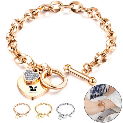 Oval Chain Link Stainless Steel Bracelet