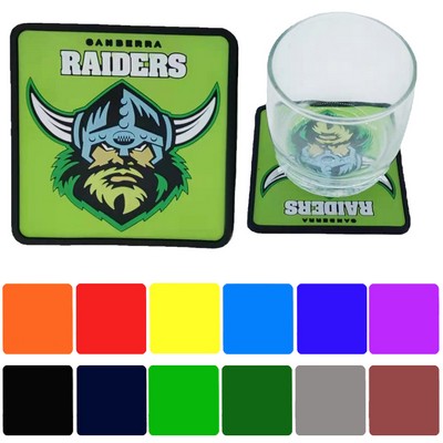 Full Color Square Soft Rubber Coasters