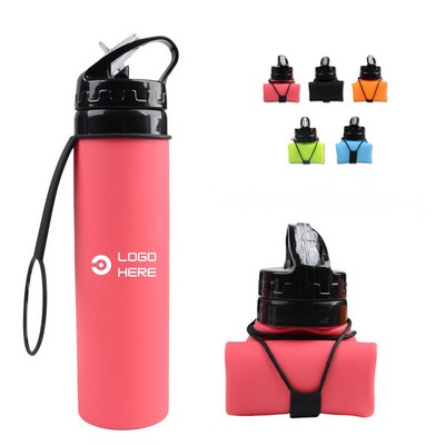 21oz Folding Silicone Cycling Water Bottle