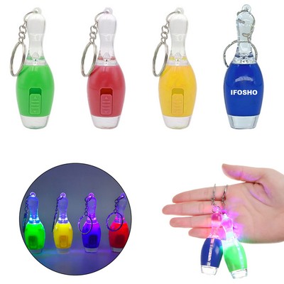 Mini Flash Bowling Pin Keychain