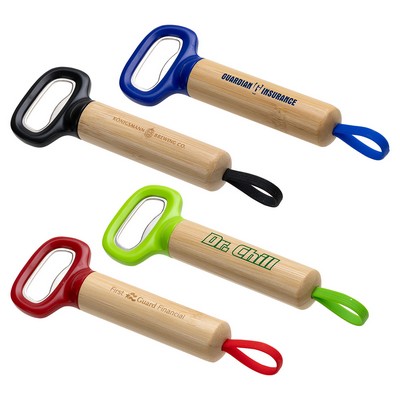 Pop Top Bamboo Bottle Opener