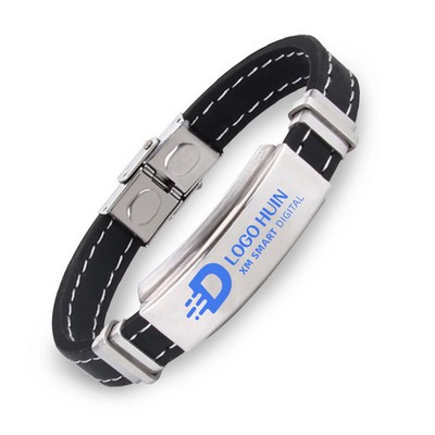 Stainless Steel Silicone Bracelet Wristband