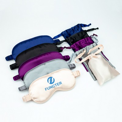 Satin Silk Eye Mask With Satin Bags