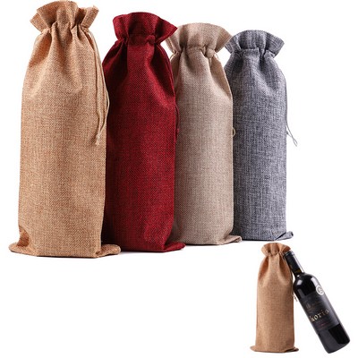 Custom Jute Wine Bag
