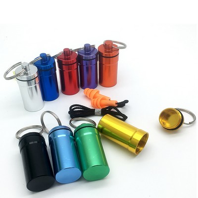 Portable Keychain Aluminum Container