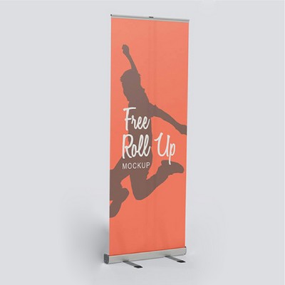 6.5' Roll Up Banner Retractable Banner with Stand for Advertising, Club, Music Festival