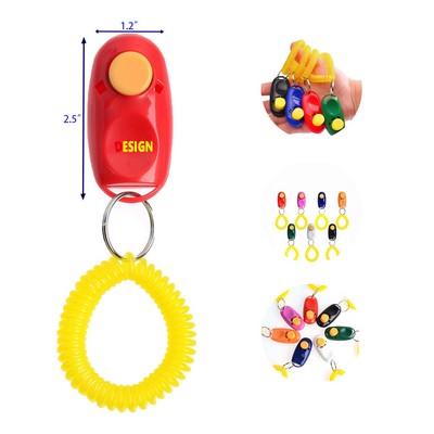 Pet Dog Training Clicker with Wrist Bands Strap