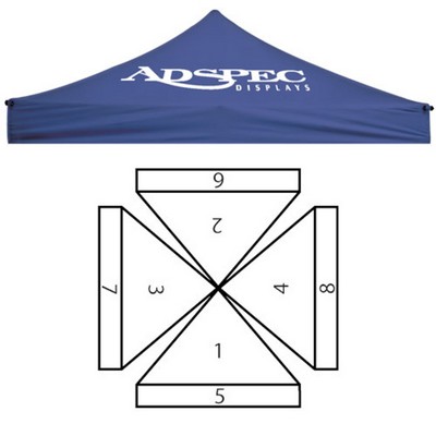 10 X 10' Replacement Royal Blue Canopy - Printed