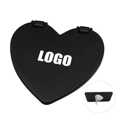 Heart Shaped Phone Holder Stand w/One Mirror