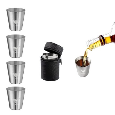 4 Pieces 1 OZ Stainless Steel Cup